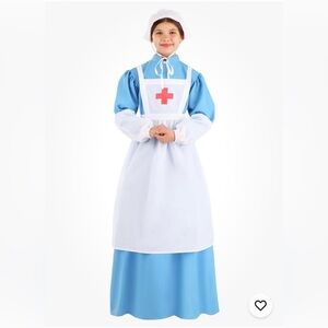 Classic Blue and White Nurse Costume for Kids